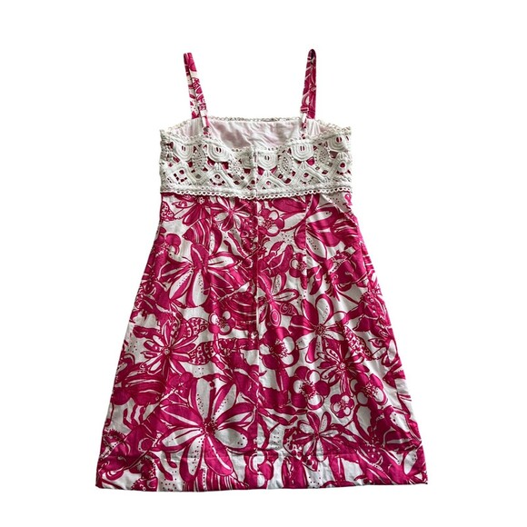 Lilly Pulitzer Dress Jubilee Coronado Pink Lobster Crochet Size 8 - Picture 3 of 12